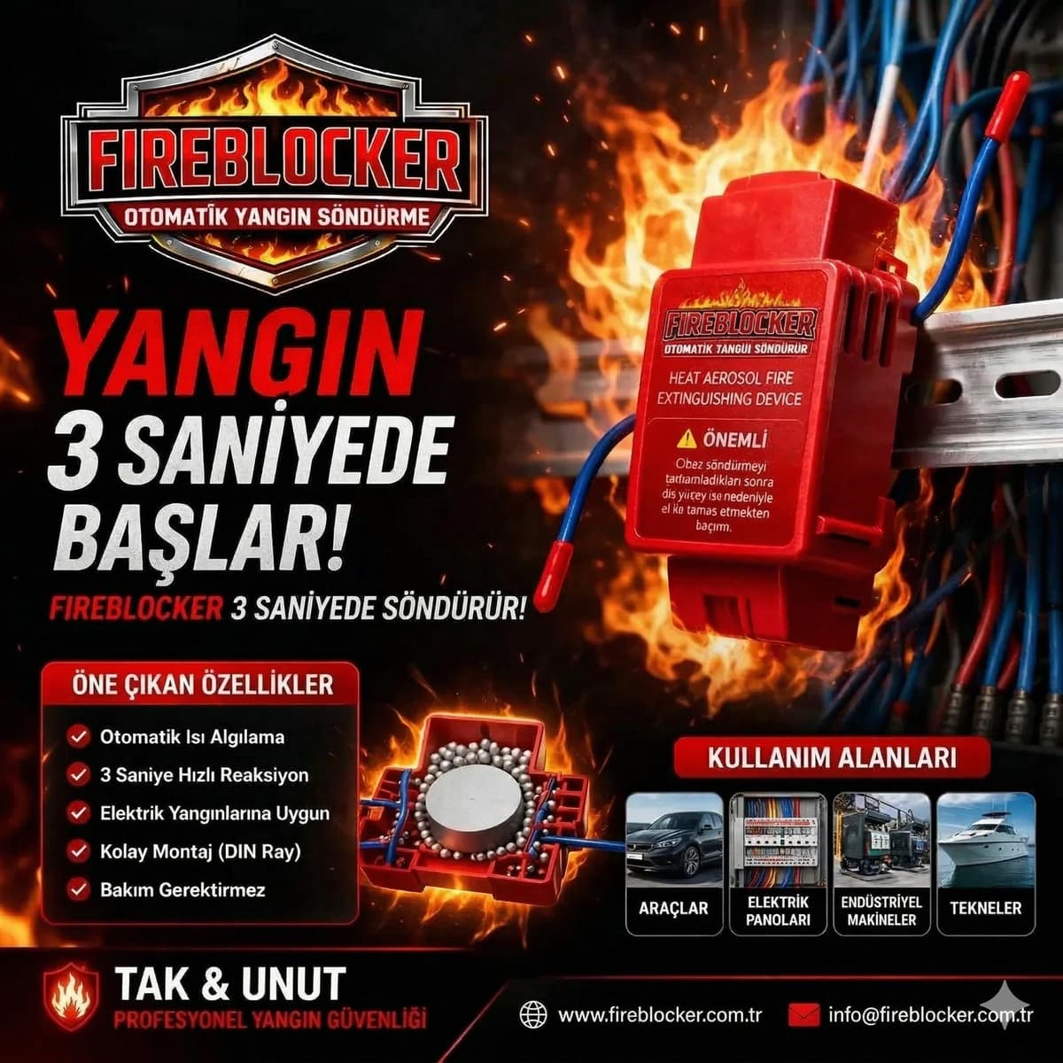 Fire Blocker teknik etiket bilgileri